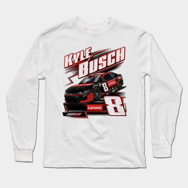 Kyle Busch Car Long Sleeve T-Shirt by art.Hamdan